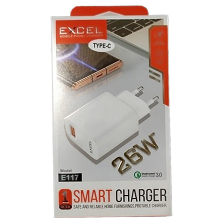 Excel E117 26W type-c smart charger