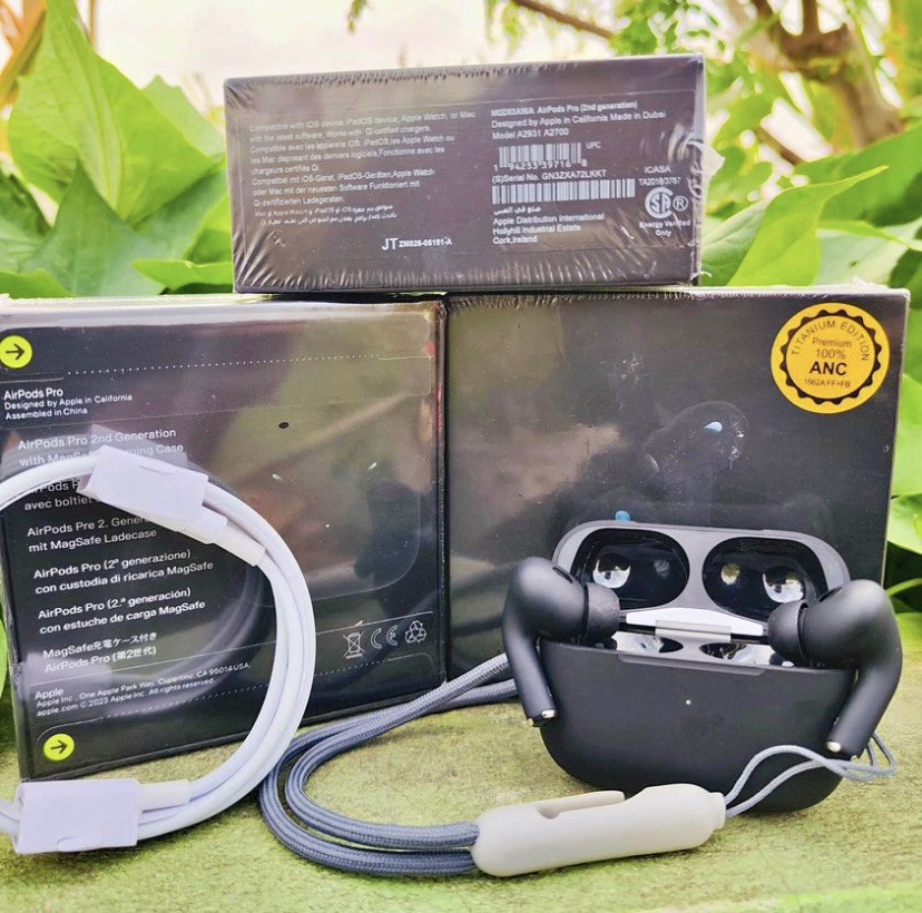 Black Apple ANC 2nd Generation airpods pro Second gen