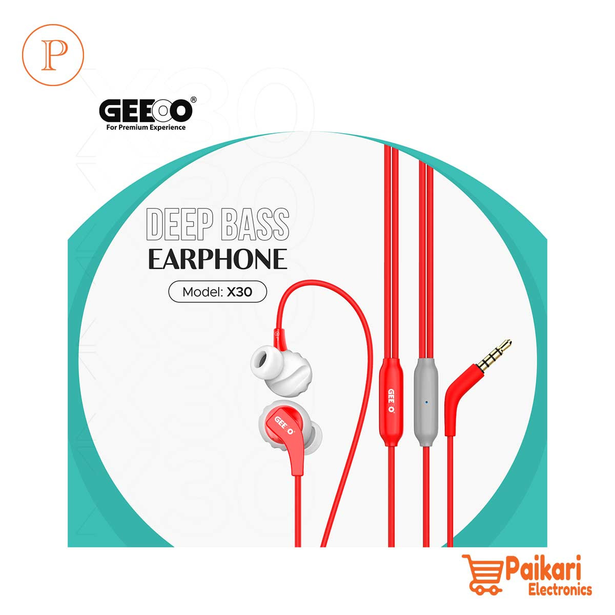 Geeoo X30 Powerful Sound Experience Earphone