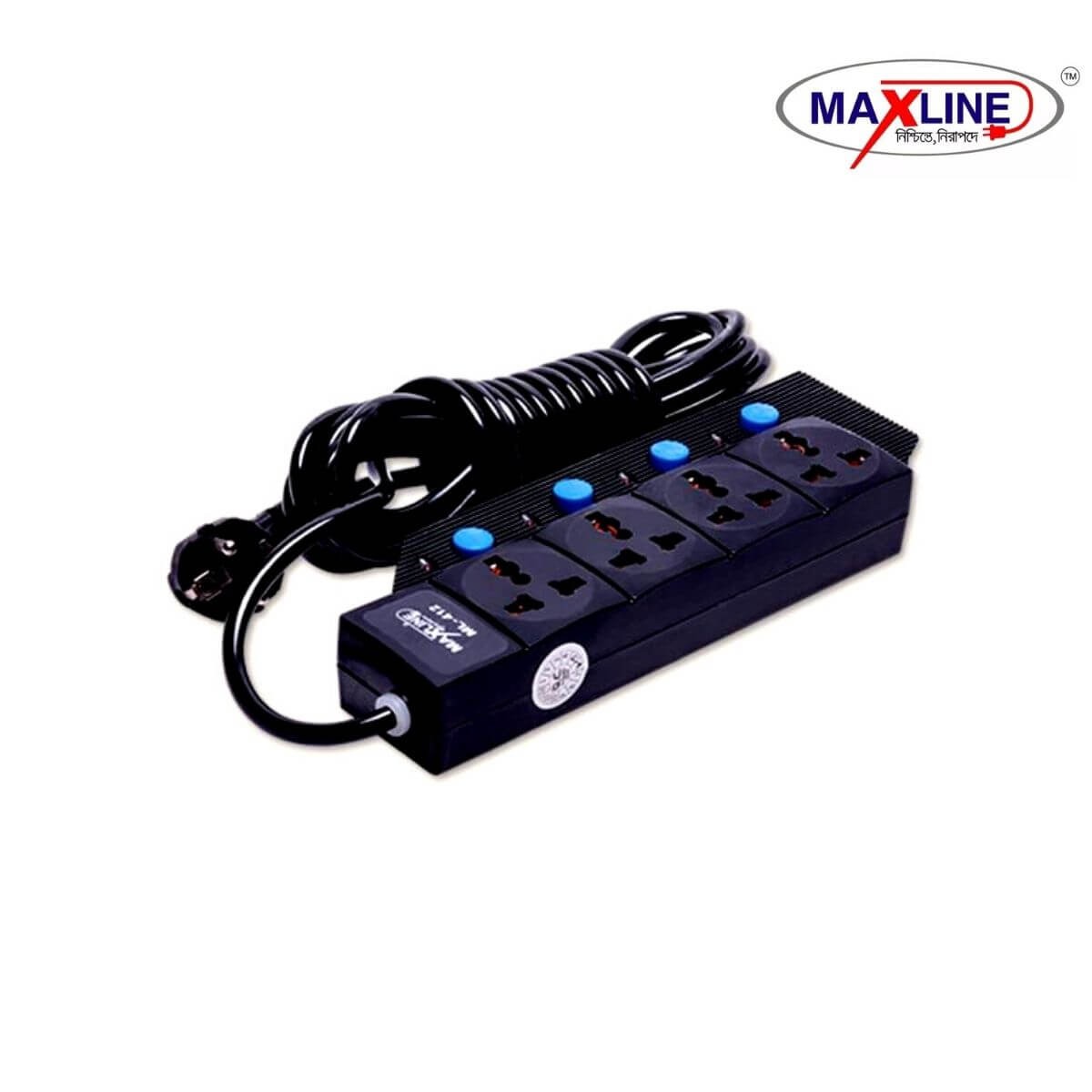 Maxline ML412 10Meter Black Multiplug 2Pin Plug
