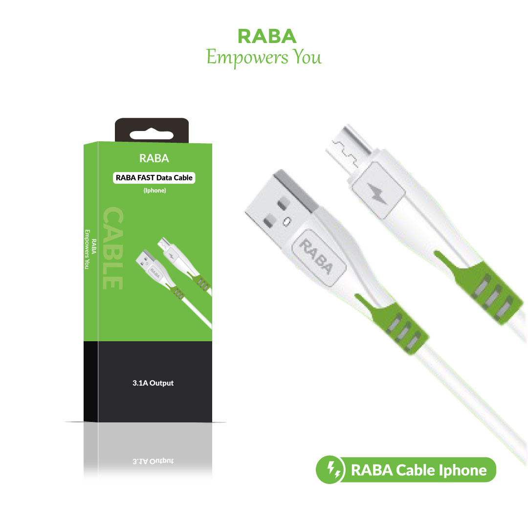 Fast RABA Cable iPhone (ফাস্ট চার্জিং শো করে )