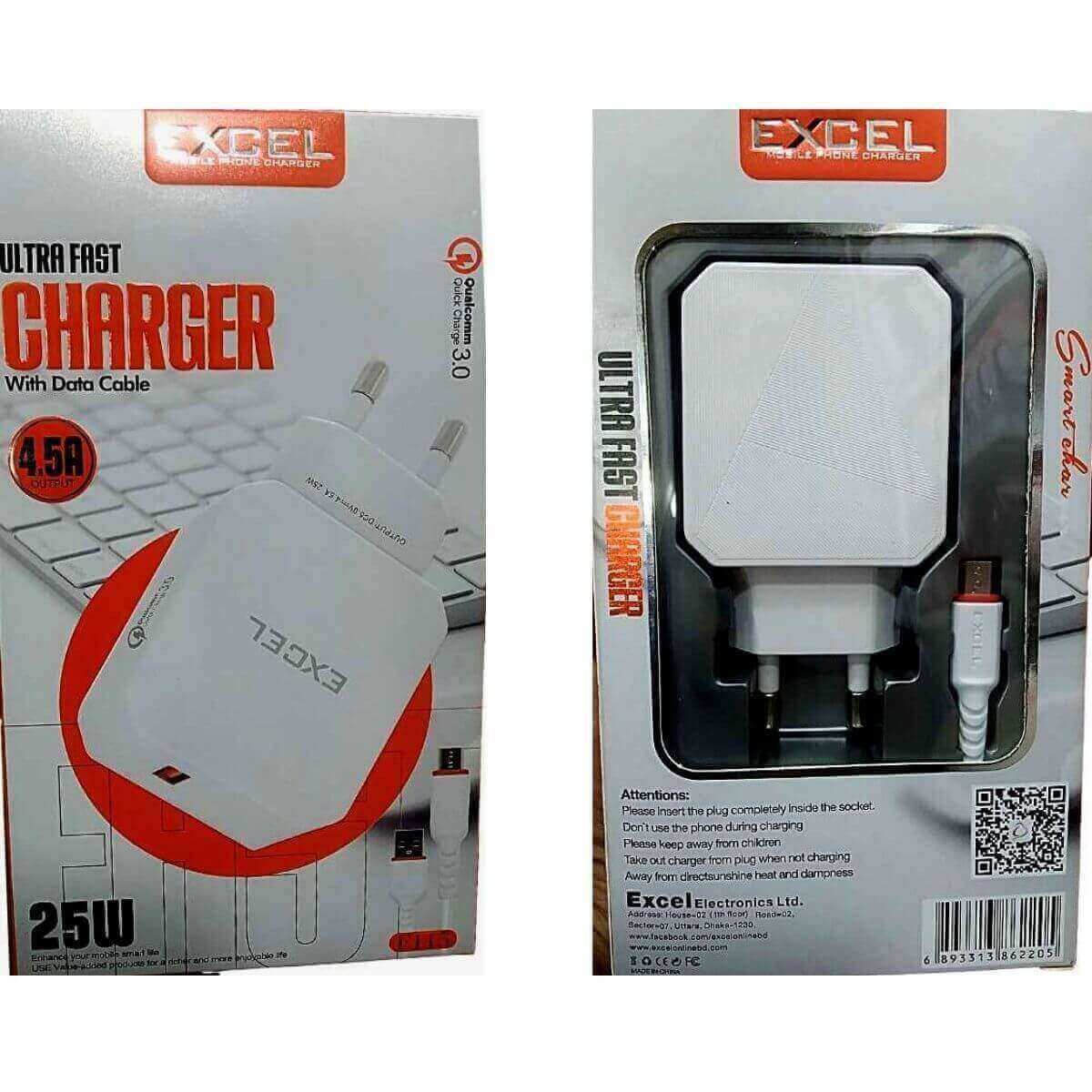 Excel E115 25Watt 4.5A Type-c Fast Charger