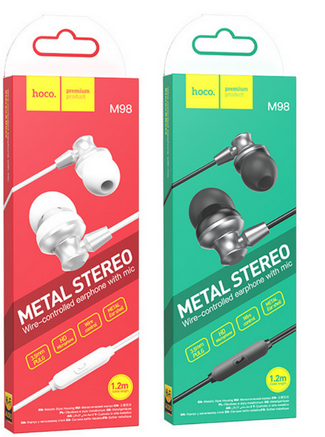 M98 Delighted metal universal earphones with microphone 