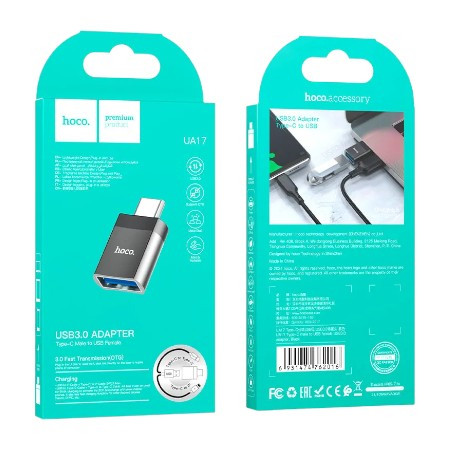 UA17 Type-C male to USB female USB3.0 adapter black