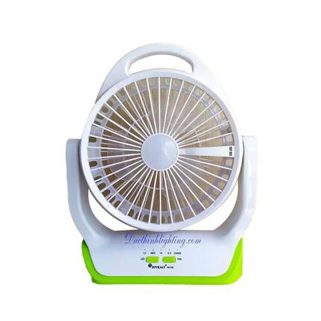 JOYKALY YG-729 Portable Rechargeable 8 Inches Fan with LED 
