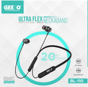 Geeoo BL110 Ultra Flex Neckband Professional Bass ENC Function