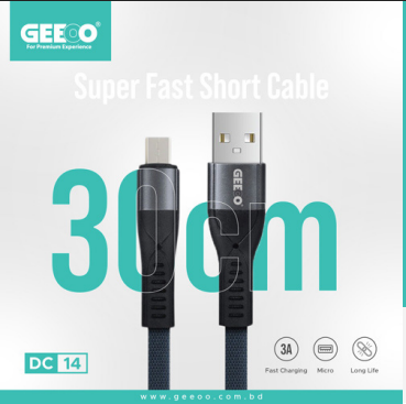 Geeoo DC14 Powerbank Short Micro Cable