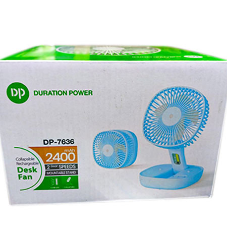 DP-7636 Rechargeable Desk Fan (2400MAH)
