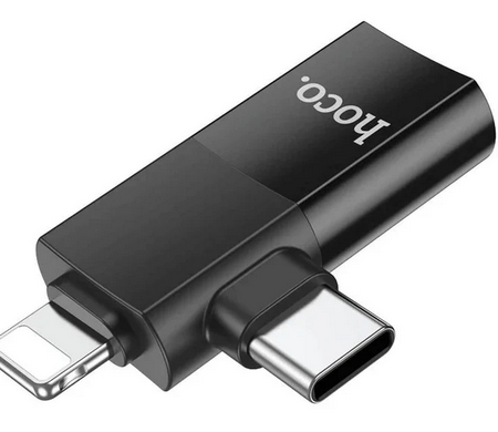 Hoco UA17 iP male/Type-C male to USB female two-in-one adapter