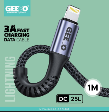 Geeoo DC25L 1M Long (Lightning) Data Cable