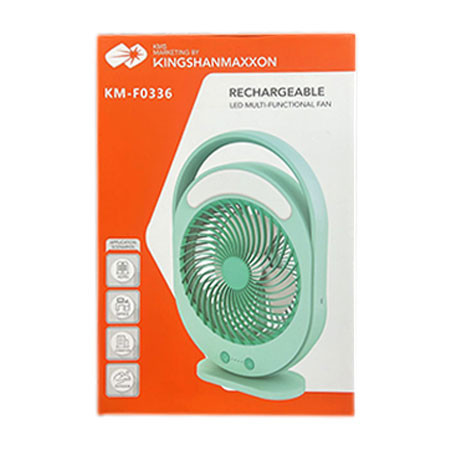Km-F0336 Rechargeable Led multi-functional fan