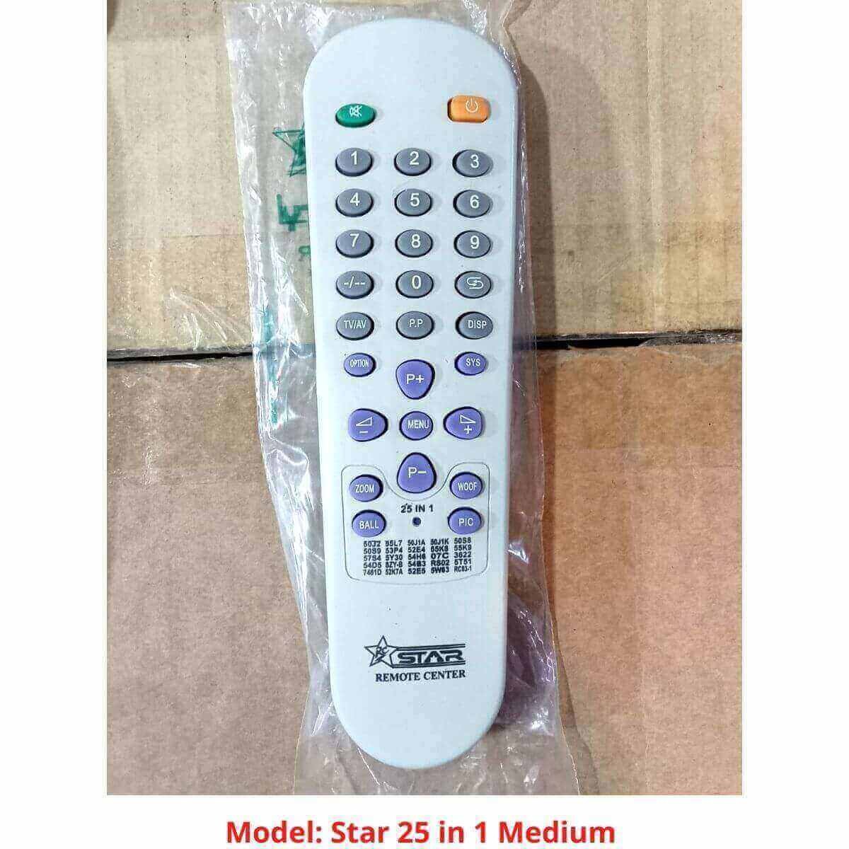 COMMON LCD LED TV REMOTE STAR 25 IN 1 MEDIUM