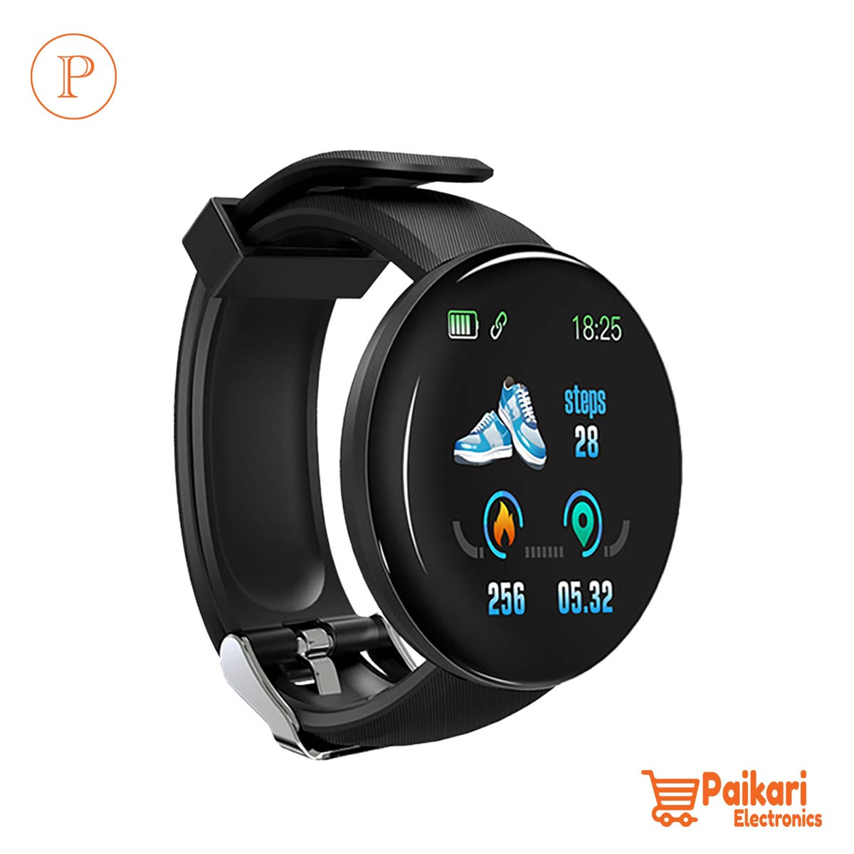 D18 Smart Watch Men Women Blood Pressure Round Smartwatch