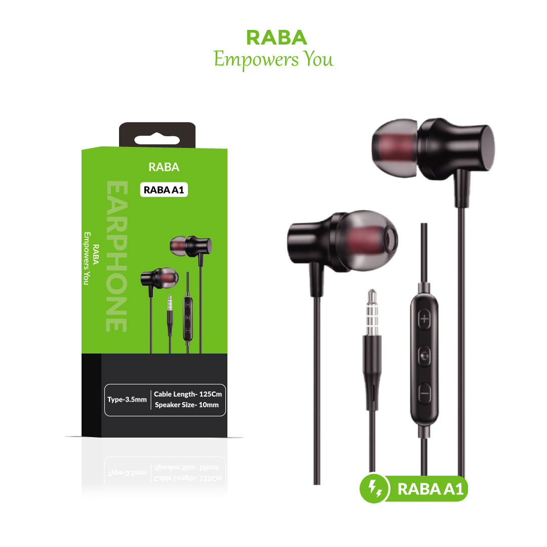 RABA A1 Boom Boom Stereo Earphone 
