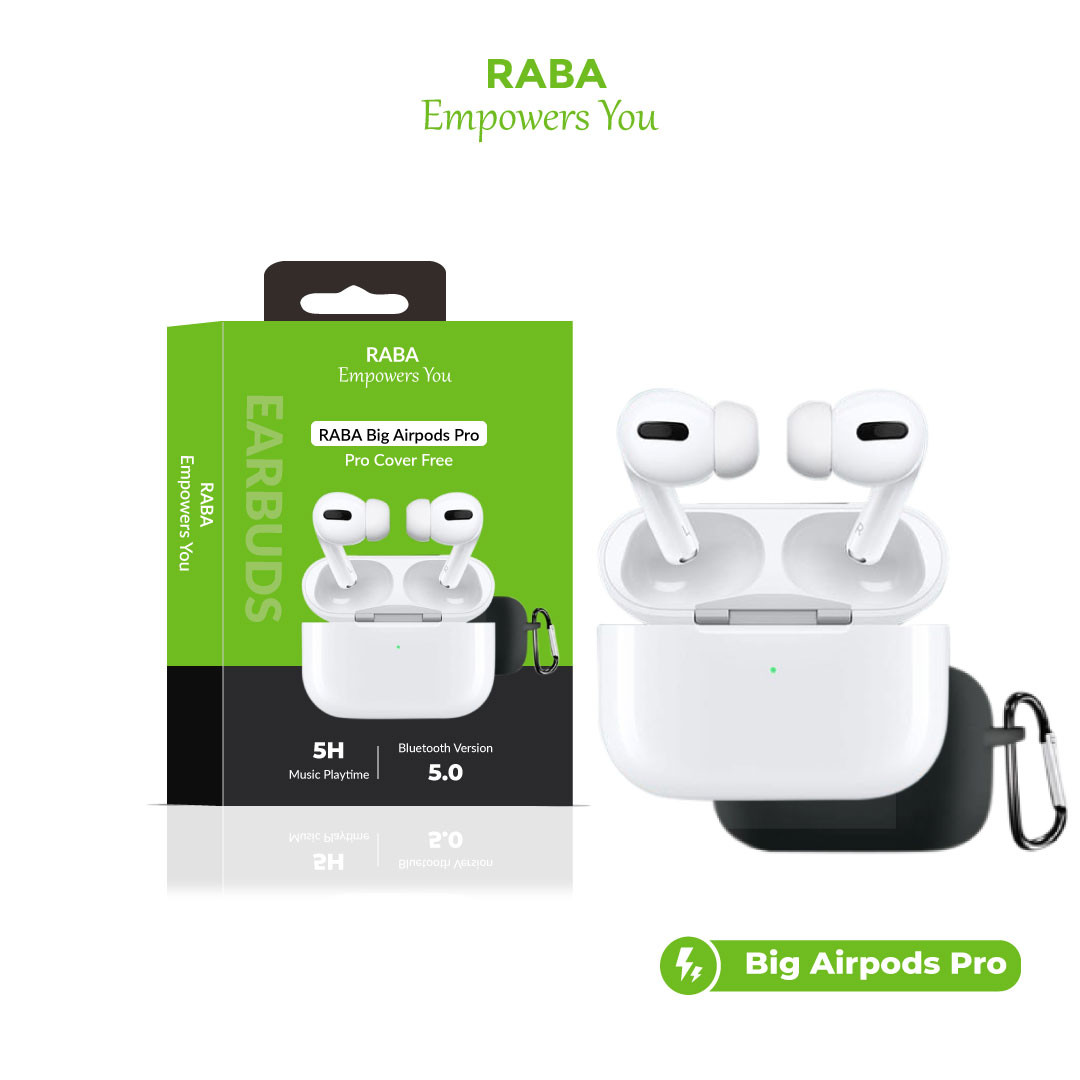 RABA Big Pro Airpods buds air{Casing Free}