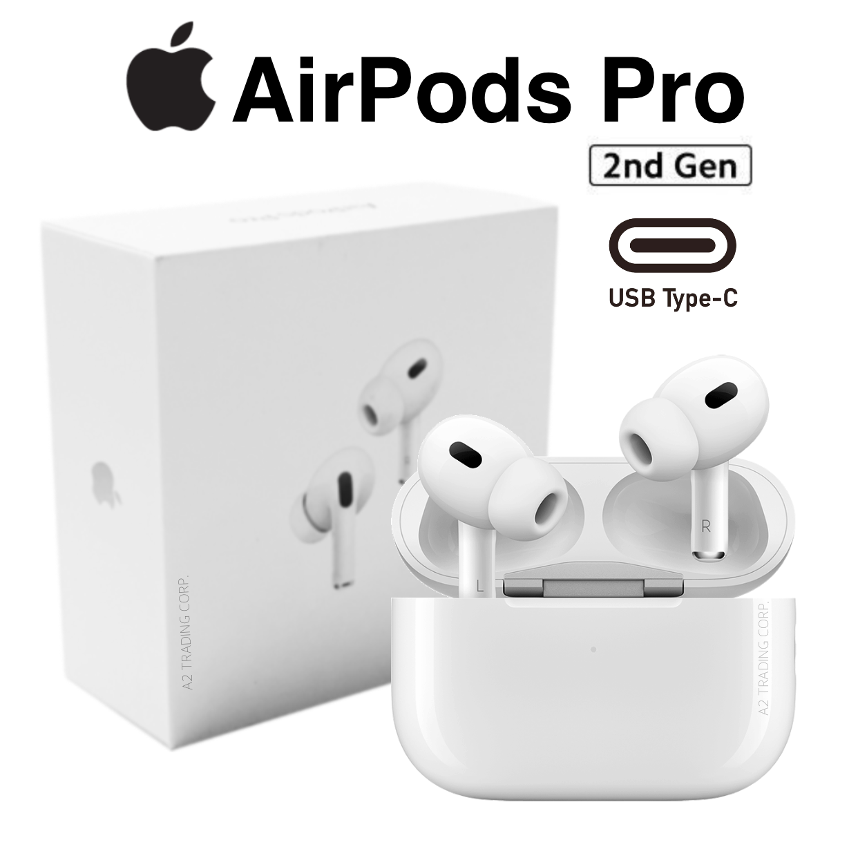 White Apple ANC 2nd Generation airpods pro Second gen (Copy Quality)