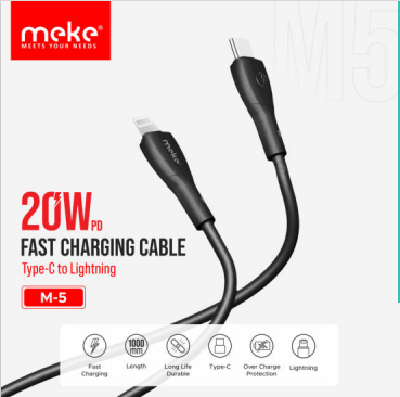 meke m5 20W PD Fast Charging Cable Type-C to Lightning
