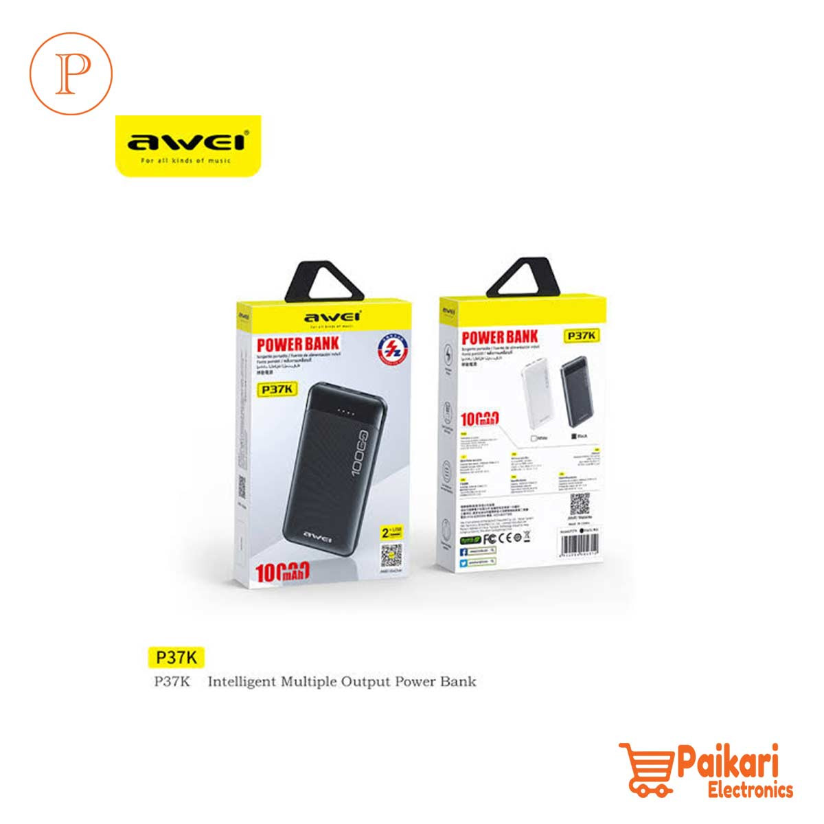 Awei P37K 10000MAH PowerBank
