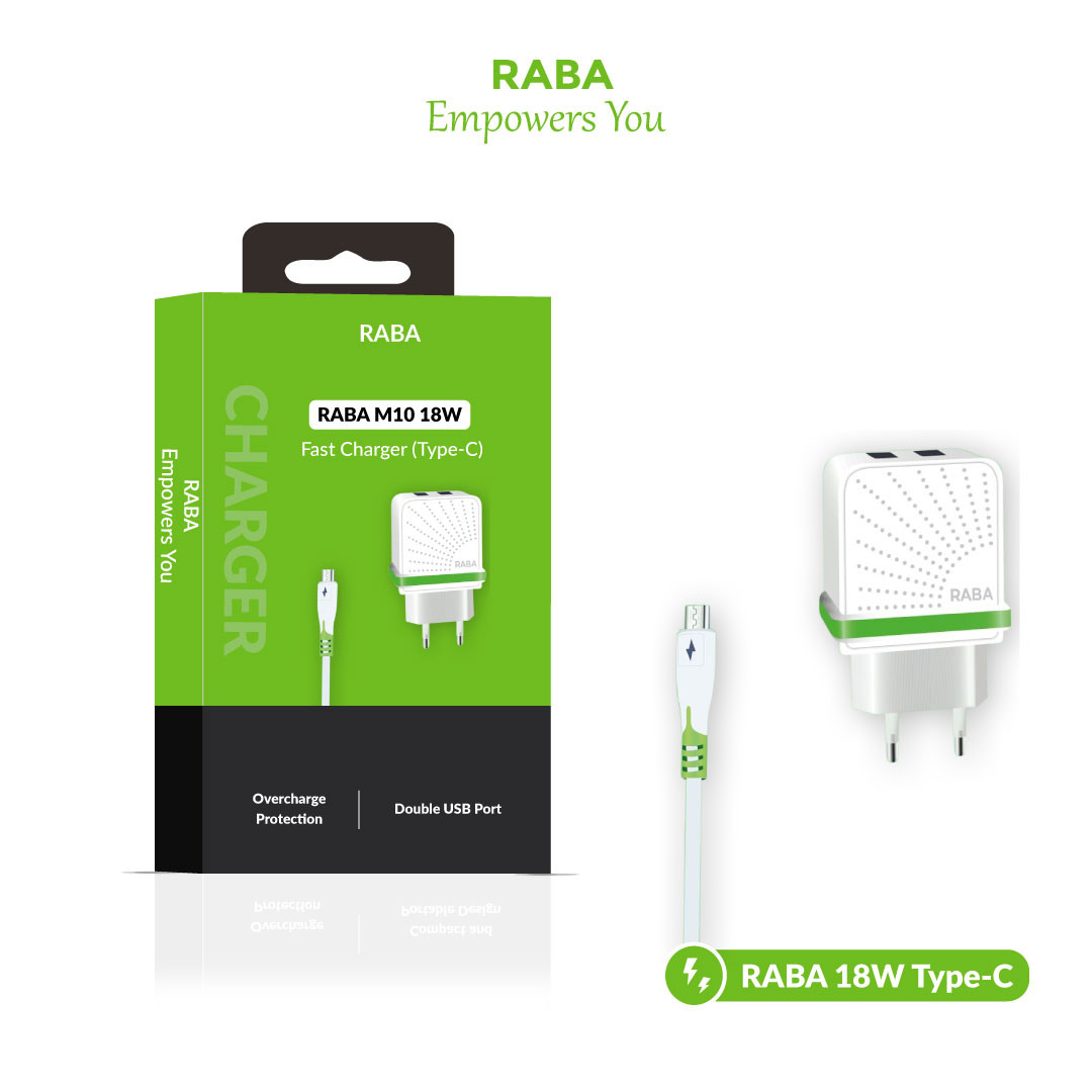 RABA M10 Pro Type-c 3.1A 18w Fast Charger