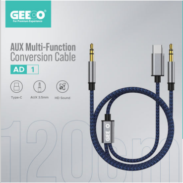 Geeoo AD1 2 in 1 AUX Audio Multi Function Conversion Cable