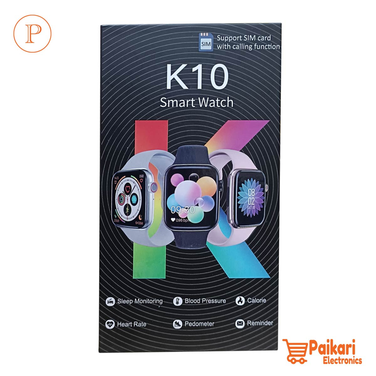 K10 Watch support sim card with calling function 