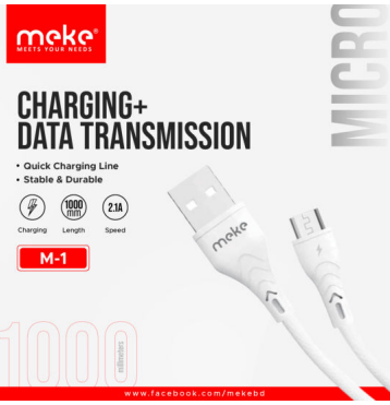 MEKE M1 MICRO 1 Meter Charging + Data Transmission Cable