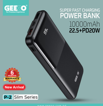 Geeoo P2 22.5+PD20W Super Fast charging Power Bank 
