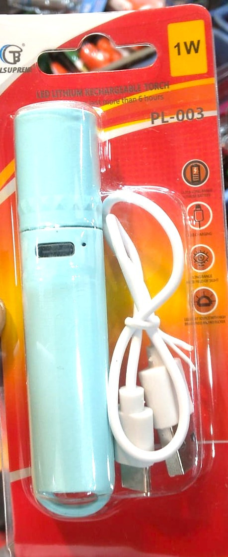 PL 003 PLSUPREM LED Lithium Rechargeable Torch