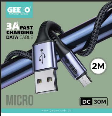 Geeoo DC30M 2M Long (Micro) Data Cable