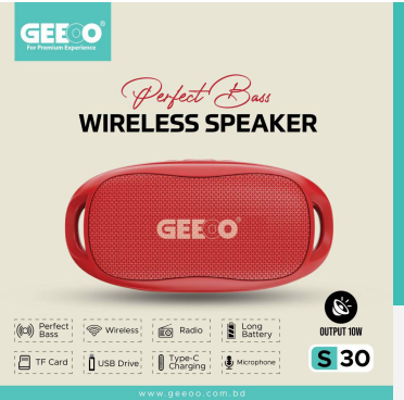 Geeoo S30 Perfect Bass Wireless Speaker
