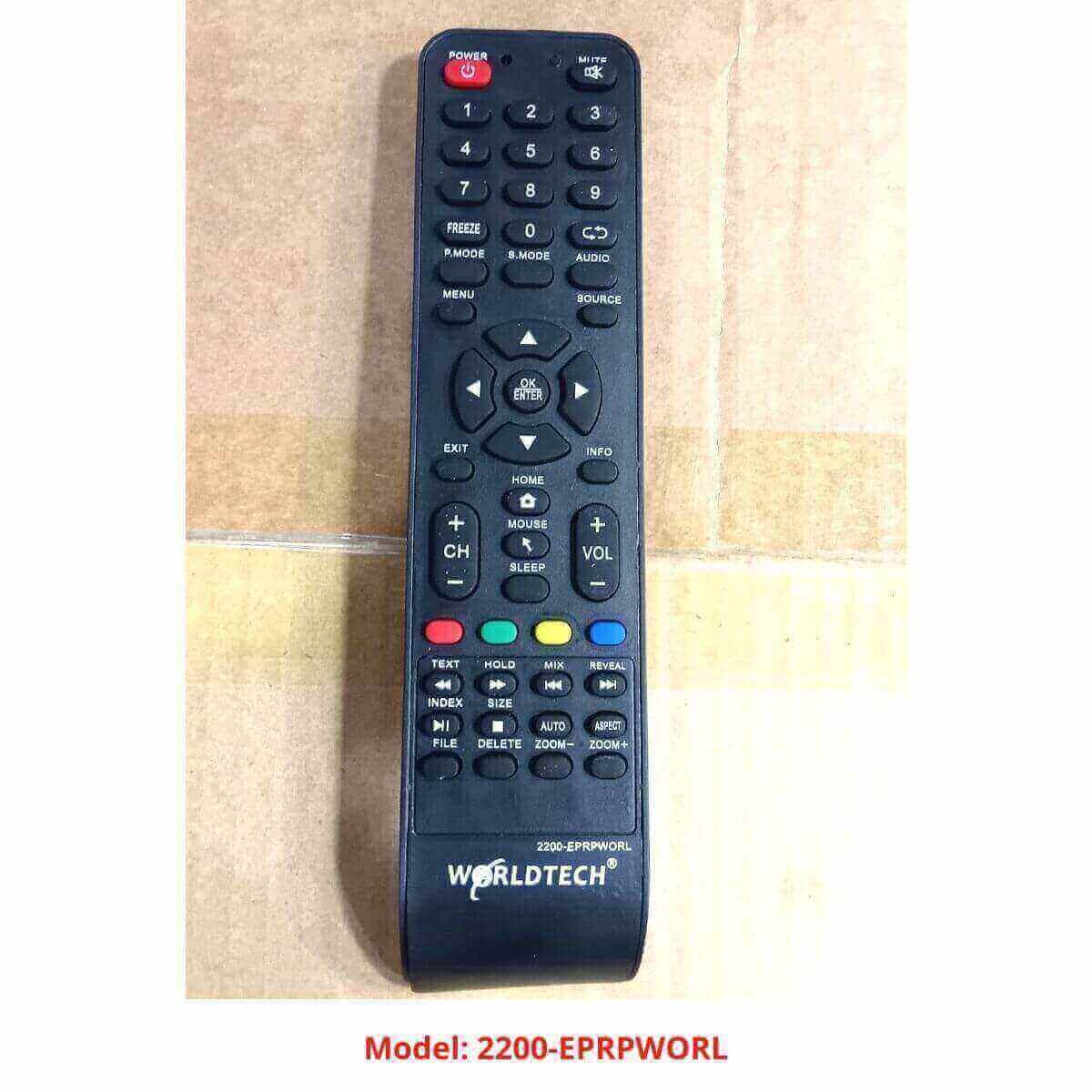 WORLDTECH COMMON LCD LED TV REMOTE 2200-EPRPWORL {Hafeza}