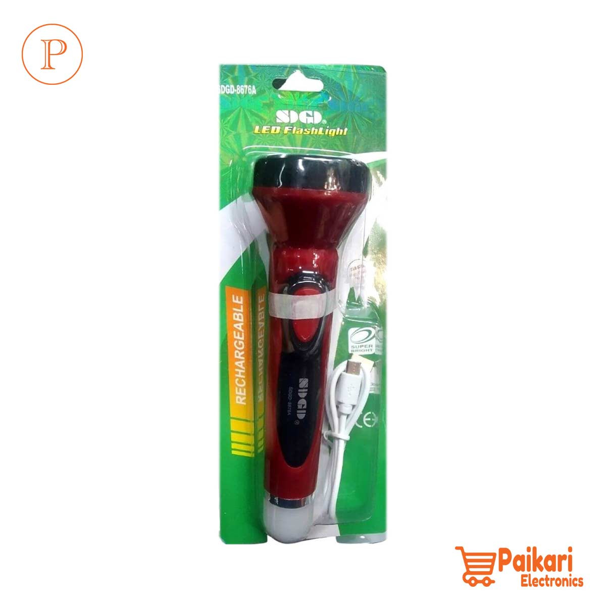 Mom light SD 8676A torch light {Small Battery}