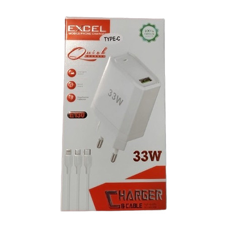 Excel E130 33w type-c mobile charger 
