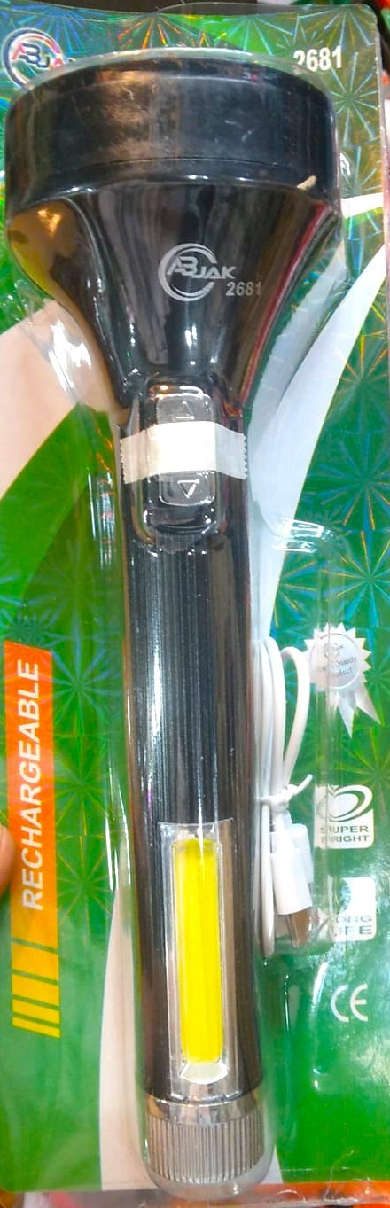 ABJAK 2681 Rechargeable Torch Light/LED Flashlight