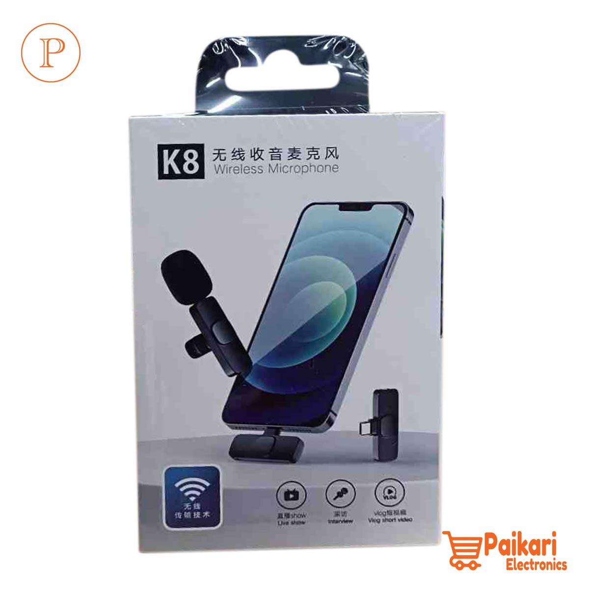 K8 Wireless single Microphone Type-C supported