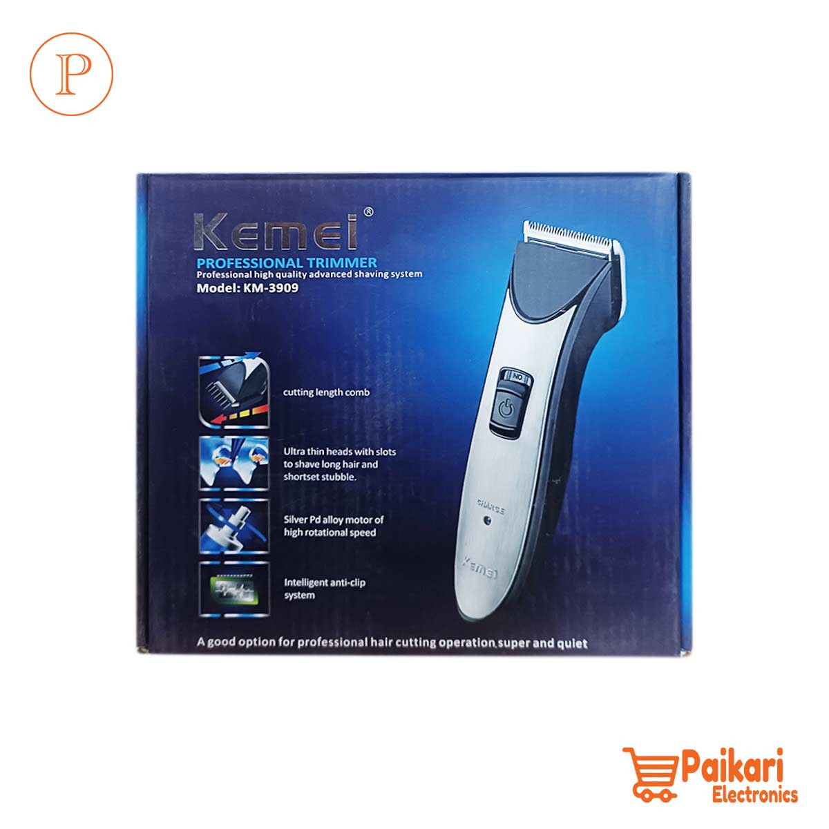 Kemei km 3909 Hair Clipper 0mm Electric Hair Trimmer