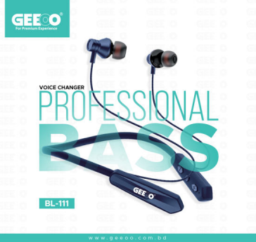 Geeoo BL111 Voice Changer Neckband Professional Bass ENC Function