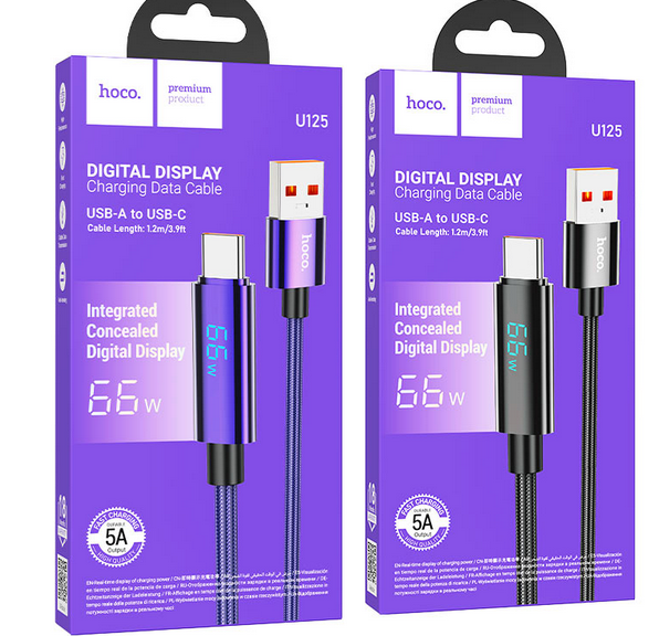 U125 Benefit 5A charging data cable with display Type-C