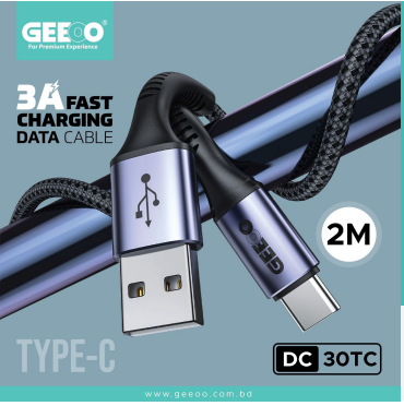 Geeoo DC30TC 2M Long (Type -C) Data Cable