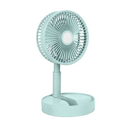 JOYKALY YG-733 AC/DC Rechargeable Lithium Battery Foldable Desk Fan With Light